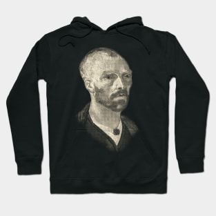 Vincent van Gogh Self Portrait in Vintage Sepia Hoodie